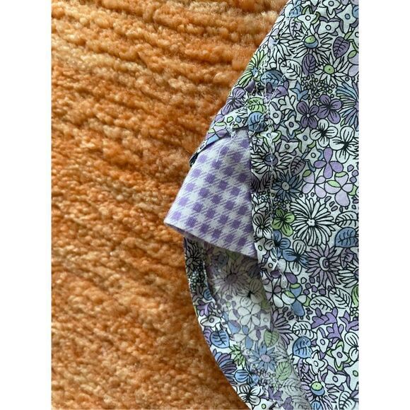 TALBOTS Cotton Bottom Down Long Sleeve lilac Shirt L - Picture 3 of 8